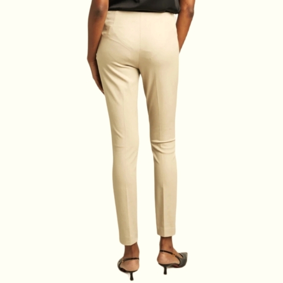 ELIE TAHARI Juliette Long Skinny Stretch Twill Pant Khaki Women's Sz 0 Old Money - Picture 8 of 16